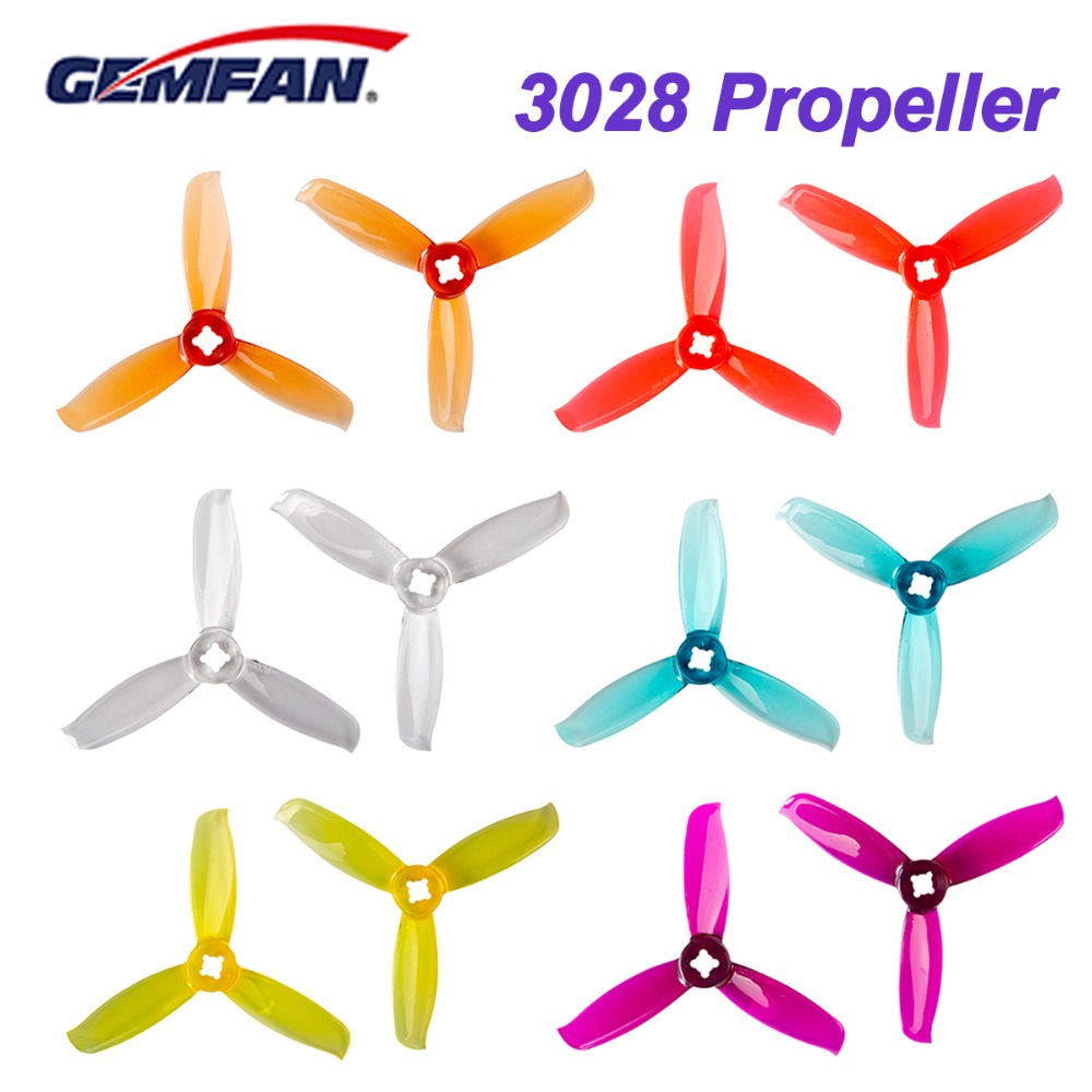 Drone Propeller - 10pairs/20個gemfan windancer 3028プロペラ3インチpc 3-ブレードcw ccw fpvため耐久性レースドローンフリースタイル