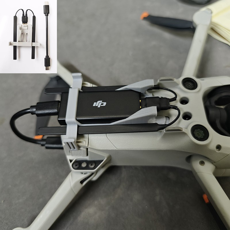 Drone Landing Gear - DJI Cellular 4G モジュール信号ブースターアンテナデータケーブル用固定ブラケット、着陸装置効果付き DJI Mini