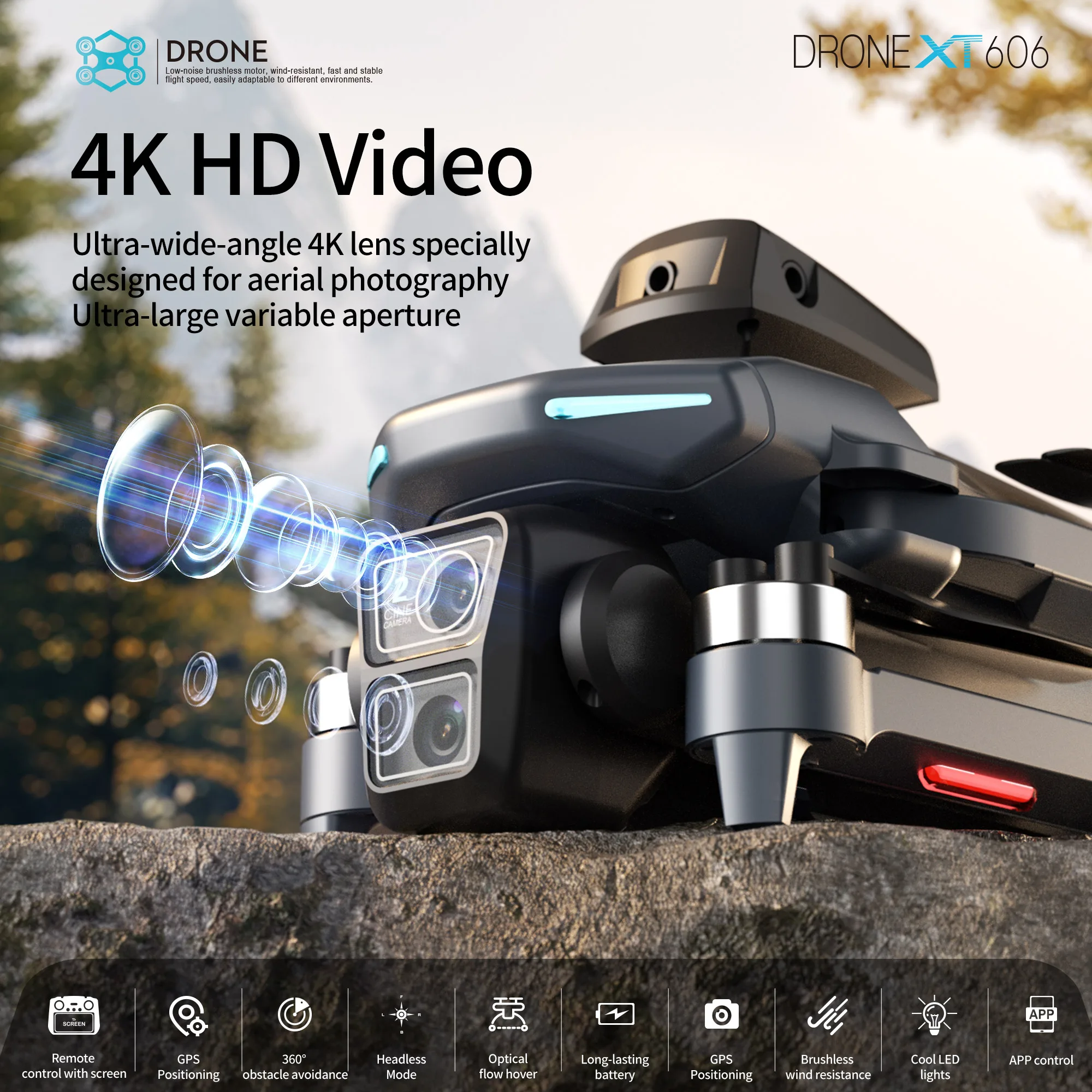 オリジナルXT606 MAX GPSドローン 4Kプロフェッ - Drone Gps Mount のレビューと価格