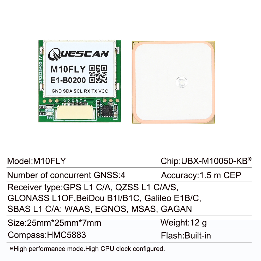 Quescan 25 ミリメートル * 25 ミリメートル  - Drone Compass のレビューと価格