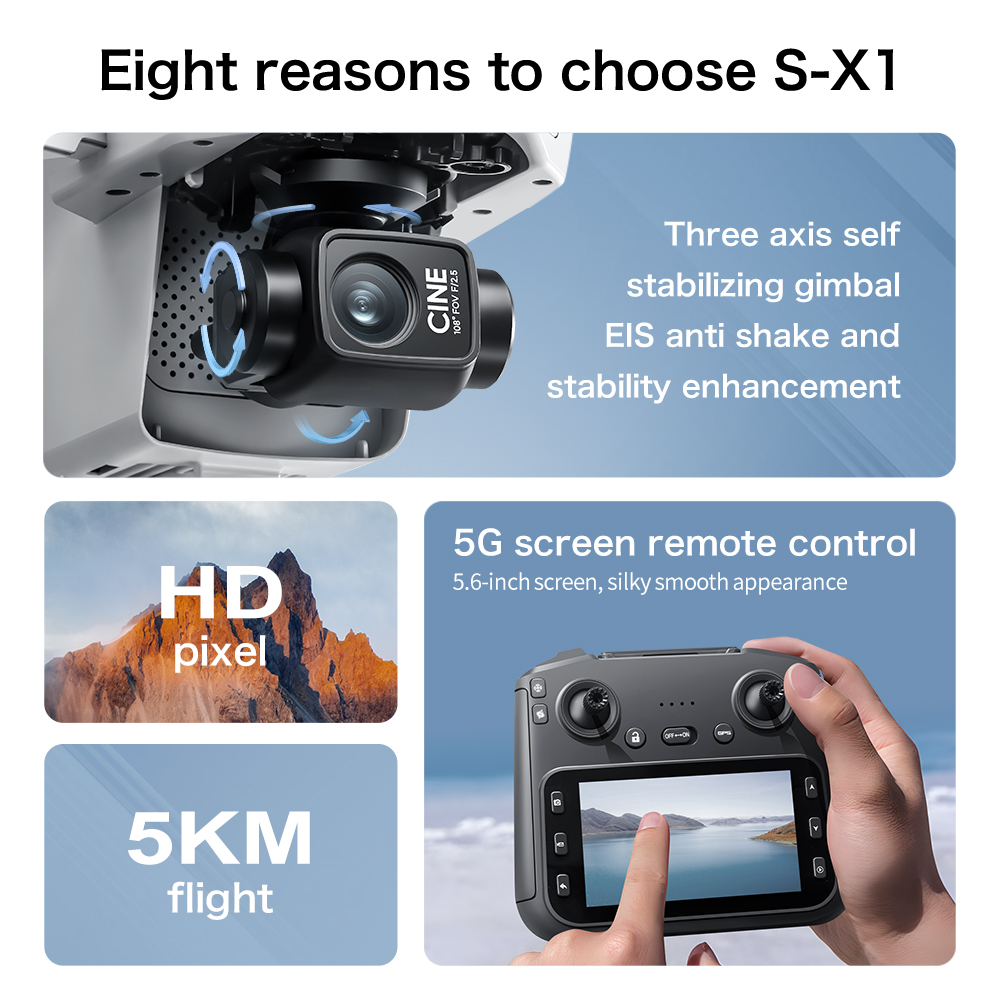 トップディール S-X1 MAX GPSドローン 3軸ジンバ - Drone Gps Mount のレビューと価格